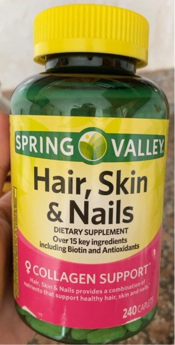 Spring Valley Supplements For Hair Skin & Nails With Collagen Support