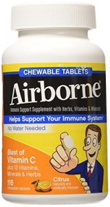 Chewable Airborne multivitamins for kids.