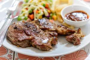 A delicious pork chops elegantly served.