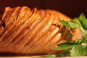 Air Fryer Hasselback Sweet Potatoes