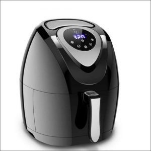 A black air fryer best for tostones. An air fryer that has timer to keep you track the air frying time