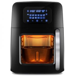 Image of a black air fryer.
