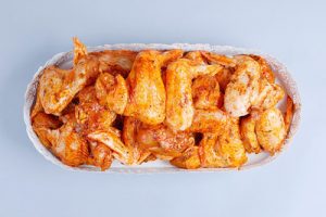 Raw marinated chicken wings. This chicken wings are for air fryer salt and vinegar wings recipe. 