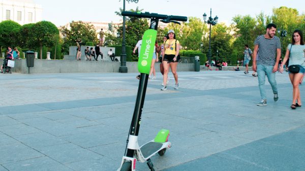 Scooter at the middle of a park