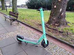 Mint green scooter