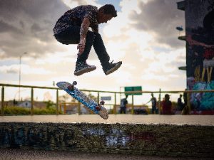 A skateboard of the ideal size