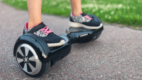 Person riding an electric skateboard