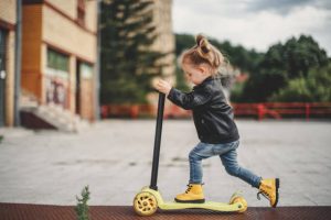 little girl having fun