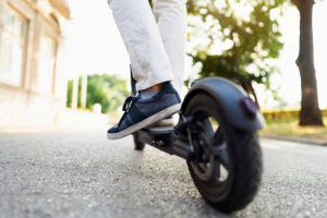 students riding to school on their own