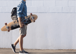 You can carry your electric skateboard when you travel.