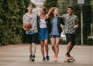 a group of boys and girls forming friendships built on trust