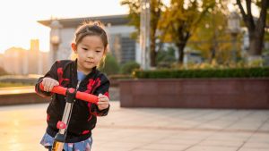 It is nice for the little kid to learn balance training while she is still a kid. It gives her the chance to explore different places while scooting. 
