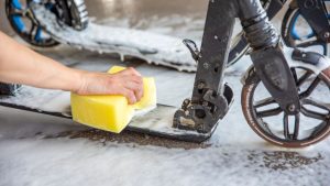 cleaning scooter tires