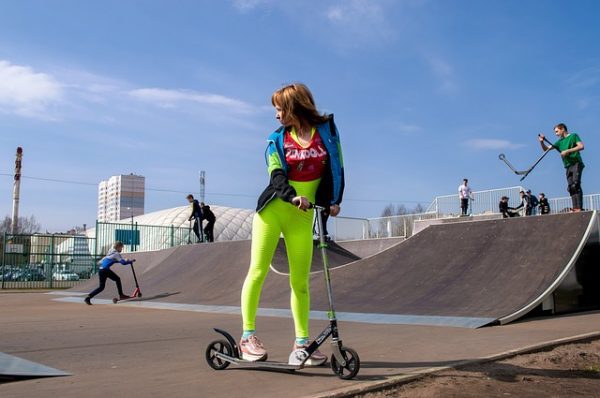 you can use scooter in the skate park