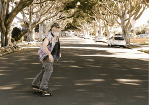 individual rides a skateboard
