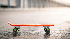 A skateboard, a quintessential icon of skate culture, embodies freedom and creativity. You can skate with precision skate bearings and durable wheels, enabling skaters to ride with fluidity from skate parks to city streets! Skating with grace through this orange skate board. You can can ride and skate gracefully!