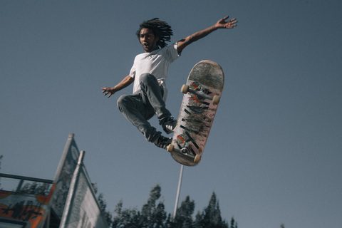 a man practicing skateboarding tricks as a means for growth and development. this sport takes a lot of practice and consistency.