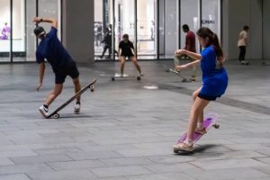 Learning skateboard trick can be difficult - it is important learn to practice 