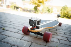 Skateboard camera mount