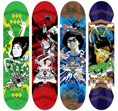 Ideal skateboard decor for skateboarders. The best decoration for skaters' skateboard.