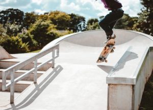 Person doing longboard tricks